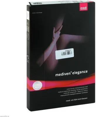 Produktbild von mediven elegance Kompressionsstrumpf, AD, Kl.2, mit Spitze>>>>Farbe: schwarz Gr. III