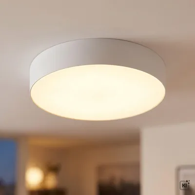 Produktbild von Deckenleuchte Metall Ø 40,5 cm rund Weiß E14 3-flammig Modern, KI-generiertes Bild