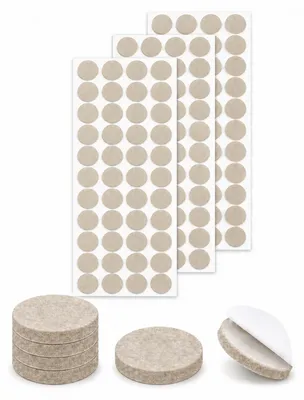 Filzgleiter 128 Stück, 20 mm, beige, selbstklebend, 5 mm