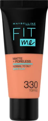 Produktbild von Maybelline Fit Me Matte & Poreless 330 Toffee, Röhre, Flüssigkeit, Bronze, Toffee, Tief, Mittel, Neutral