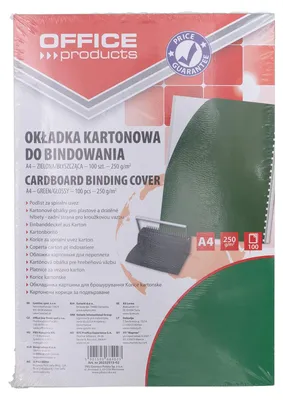 Image de Fournitures de bureau 20232515-02 : Feuilles de couverture pour reliure / 100 pièces / Vert