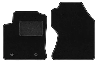 Obrázok produktu pre Predné velúrové koberce pre: Ford Focus MK1 FL 2001-2004 (hatchback/sedan/kombi) – 2 ks, čierne, na mieru – Wielganizator LUX