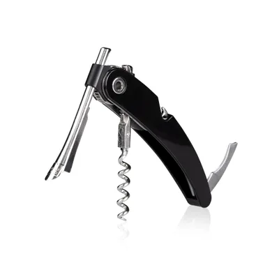 Immagine prodotto di Vacu Vin Single Pull Kellnermesser, Korkenzieher, Flaschenöffner, Kunststoff, Edelstahl, Schwarz, 68854606