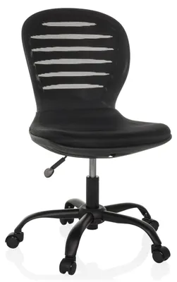 Bürostuhl CASLA, Stoff, Schwarz, höhenverstellbar