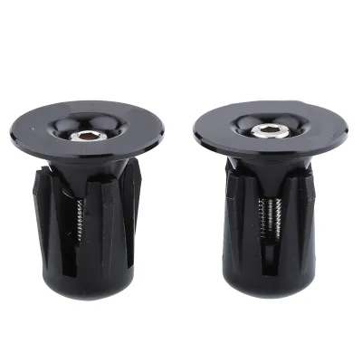 Productafbeelding van Fietsstuurstoppluggen, 2 stuks, aluminium, kleurrijk, eindkappen voor stuurhandvatten, geschikt voor fiets, mountainbike, racefiets, zwart