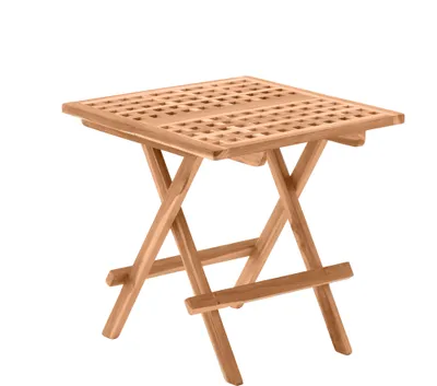 Produktbild von TPFGarden GARTENTISCH Teaka, 50x50 cm,Teakholz quadratisch, klappbar