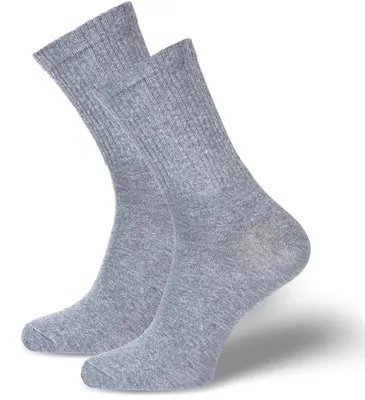 Imagen del producto de Calcetines deportivos Milena, color gris melange, con algodón, talla 38-40