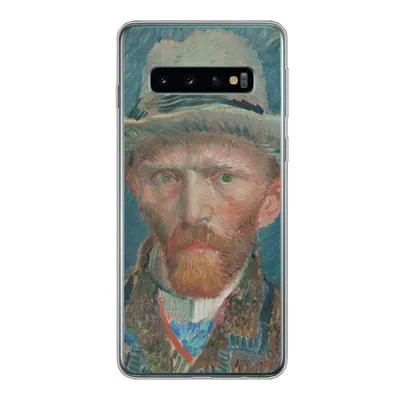 Produktbild von MuchoWow® Handyhülle Schutzhülle Hülle für Samsung Galaxy S10 Selbstporträt 1887 - Gemälde von Vincent van Gogh Silikon Softcase Handy Hülle - Handytasche