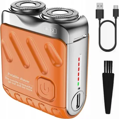 Immagine prodotto di Rasoi elettrico da viaggio USB, impermeabile e compatto R-12