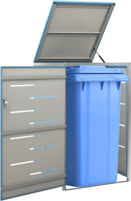 Produktbild von vidaXL Mülltonnenbox für 1 Tonne 69x77,5x112,5 cm Edelstahl