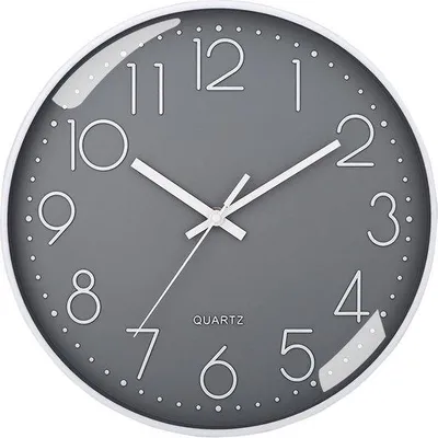 Image de Horloge murale silencieuse, à piles, 20 cm, décoration moderne
