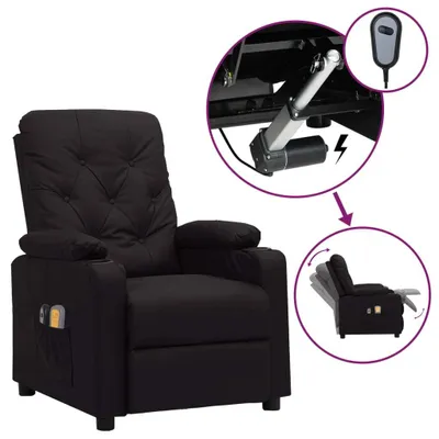 Image de Fauteuil électrique de massage Noir Similicuir