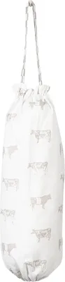 Produktbild von Clayre & Eef Taschenaufbewahrung 23x48 cm Beige Weiß Baumwolle Kühe