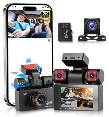 Zdjęcie produktu dla Kamera samochodowa 4K, 1080P, przednia i tylna, z Wi-Fi