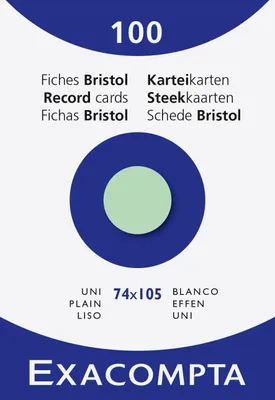 Immagine prodotto di EXACOMPTA Schede, DIN A7, bianche, verdi