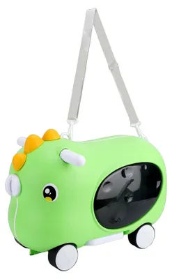 Produktbild von Kinderkoffer Zum Mitnehmen, Leichter Reisekoffer mit Rollenden Rädern und Klappbarem Pedal, mit Viel Stauraum, für Flugreisen und Familienausflüge