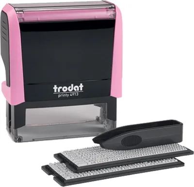Immagine prodotto di trodat 180863 trodat text stamp set Printy 4913 Typomatic, rosa pastello