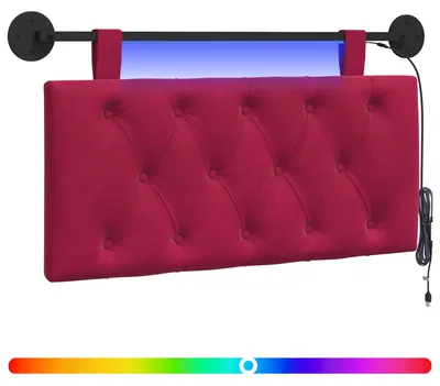 Produktbild von Hängendes Kopfteil Mit LED Licht Weinrot Samt
