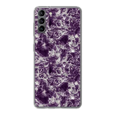 Produktbild von MuchoWow® Handyhülle Schutzhülle Hülle für Samsung Galaxy S21 Plus Marmor - Lila - Silber - Muster Silikon Softcase Handy Hülle - Handy-Tasche