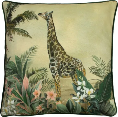 Immagine prodotto di Evans Lichfield - Giraffa - Copricuscino "Manyara" RV2273 (43 cm x 43 cm) (Multicolore)