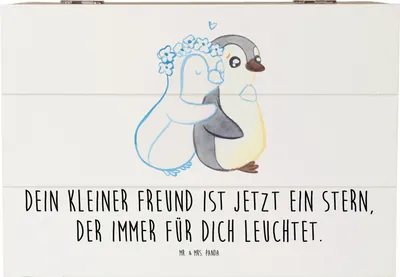 Produktbild von Mr. & Mrs. Panda Kiste Trauerbewältigung Haustierverlust 22 x 15 cm - Weiß - Geschenk, liebevolle Unterstützung, Mutmacher, Trost, Box, Hoffnung, Motivation, Vertrauem