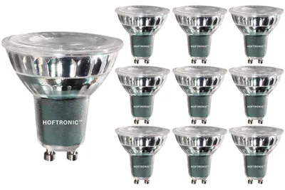 Produktbild von hoftronic LED Lampe GU10 4W 345lm 6000K dimmbar Glas 10er Set