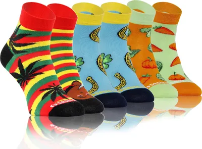 Produktbild von Sesto Senso Happy Socken Uni – Bunte Kurze Baumwollsocken als Geschenk, Größe 35-38, 3er-Pack