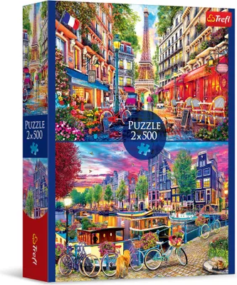 Image de PUZZLE CUBES 2x500 Capitales européennes 37496