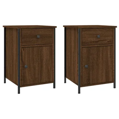 Produktbild von Nachttische 2 Stk. Braun Eichen-Optik 40x42x60 cm Holzwerkstoff