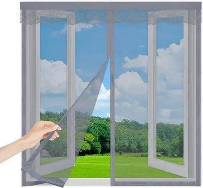 Immagine prodotto di Zanzariera automatica - 90x225 cm - Grigio - Porta esterna