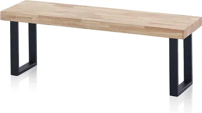 Productafbeelding van Eettafelbank - Bijzetbank - Eetkamer Inrichten - Industrieel Design - 120 cm - Eiken Zwart