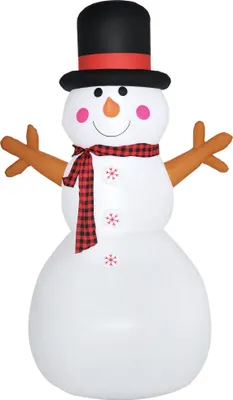 Produktbild von HOMCOM Weihnachten aufblasbarer Schneemann Dekoration LEDs wetterfest Polyester