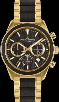 Produktbild von Jacques Lemans 1-2115L Eco Power Wood Herrenuhr 44mm 10ATM