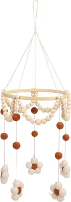 Produktbild von Baby-Hänge-Mobile fördert den sicheren Schlaf, Kinderzimmer-Dekoration, Bettglocken-Anhänger für Neugeborene, Braun