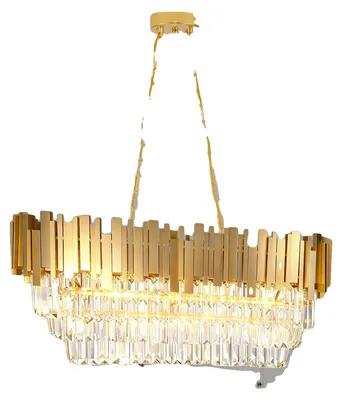 Image de Lustre, cristal, variateur d'intensité, 100-300 W, 7 ampoules, ampoules remplaçables