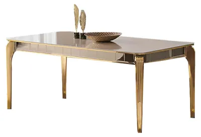 Produktbild von Esstisch Esszimmertisch Luxus Tisch Metall Gold Esszimmer Moderne