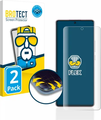 Produktbild von 2x BROTECT Fullscreen Schutzfolie für Xiaomi Redmi Note 12 Pro 5G Displayschutz Folie Fullcover Klar Transparent