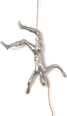 Image de Moritz Sculpture Aluminium Figure Grimpeur | 30 x 12 x 6 cm | Alpiniste | Escalade Déco | Décoration de fenêtre | Figure de fenêtre | Décoration murale | Descente en rappel