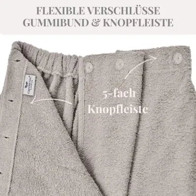 Weiche graue Saunakilt für Männer, Hauptbild
