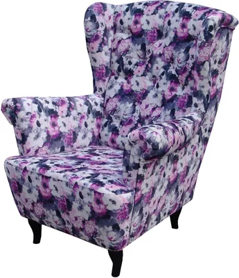 Produktbild von Sessel Ohrensessel Wohnzimmersessel  - Orlando - Webstoff Blumenmuster