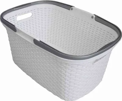 Produktbild von Rival R37600 Wäschekorb Rattan-Design, 32 Liter, 56 x 37 x 28 cm (Farbe zufällig, 1 Stück)