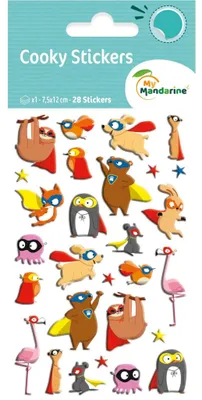 Produktbild von Clairefontaine Cooky Tiere Superhelden 1Bg 7,5x12