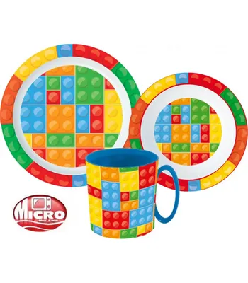 Obrázek produktu pro Sada plastového nádobí Stavebnice Lego s kelímkem Javoli