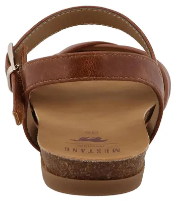 Produktbild von Mustang Sandalen Plat Sandalen Plat - Cognac - Maat 38