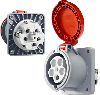 Produktbild von CEE Einbausteckdose gerade 63A 5-polig 400V IP44 Starkstrom