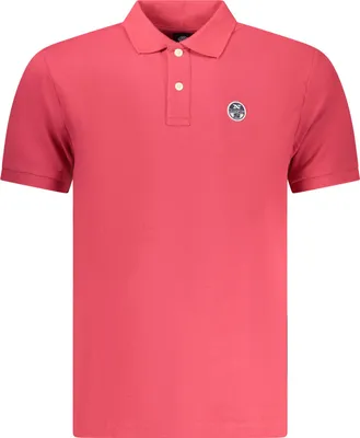 Immagine prodotto di Elegante polo da uomo a maniche corte rossa con logo e applicazione