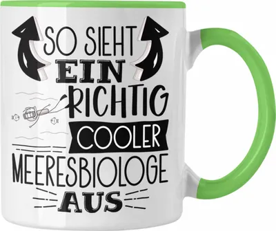 Produktbild von Trendation - Meeresbiologe Tasse So Sieht Ein Richtig Cooler Meeresbiologe Aus Geschenk Lustiger Spruch Geschenkidee (Grün)