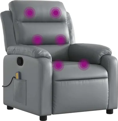 Produktbild von vidaXL Massagesessel Grau Kunstleder