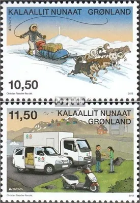 Produktbild von Briefmarken Dänemark - Grönland 2013 Mi 632A-633A (kompl.Ausg.) postfrisch Postfahrzeuge