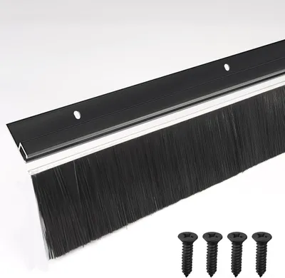 Türdichtungen 2 Stück, 61 mm breit, 880 mm lang, Aluminium, schwarz